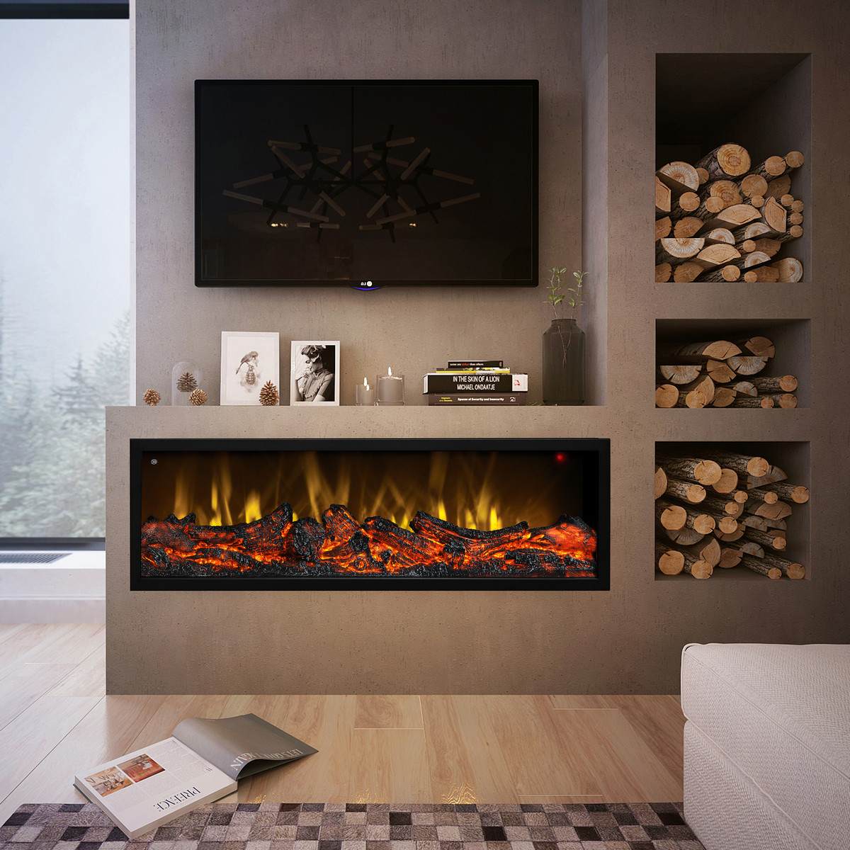 Линейный электроочаг Realflame Beverly 1000