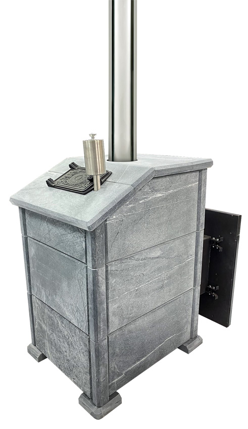 Печь банная УРАЛ 22 Premium в облицовке из талькохлорита