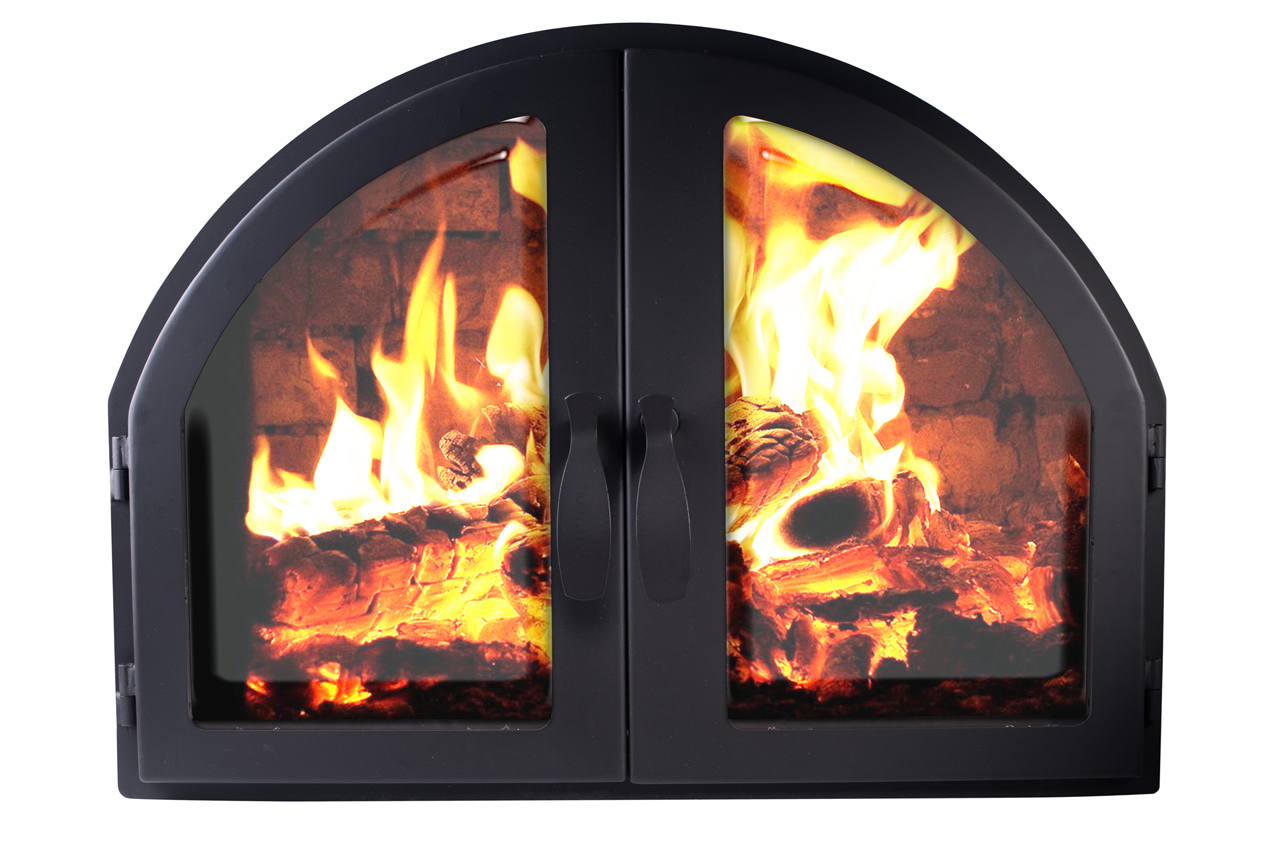 Каминная дверца со стеклом «Весляна»