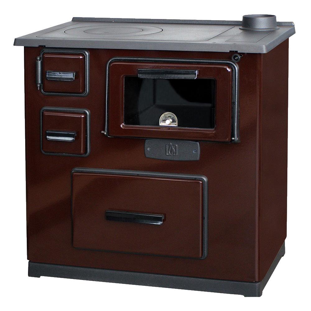 Отопительно варочная Plamen SLAVONAC коричневая, труба справа Отопительно варочная Plamen SLAVONAC коричневая, труба справа