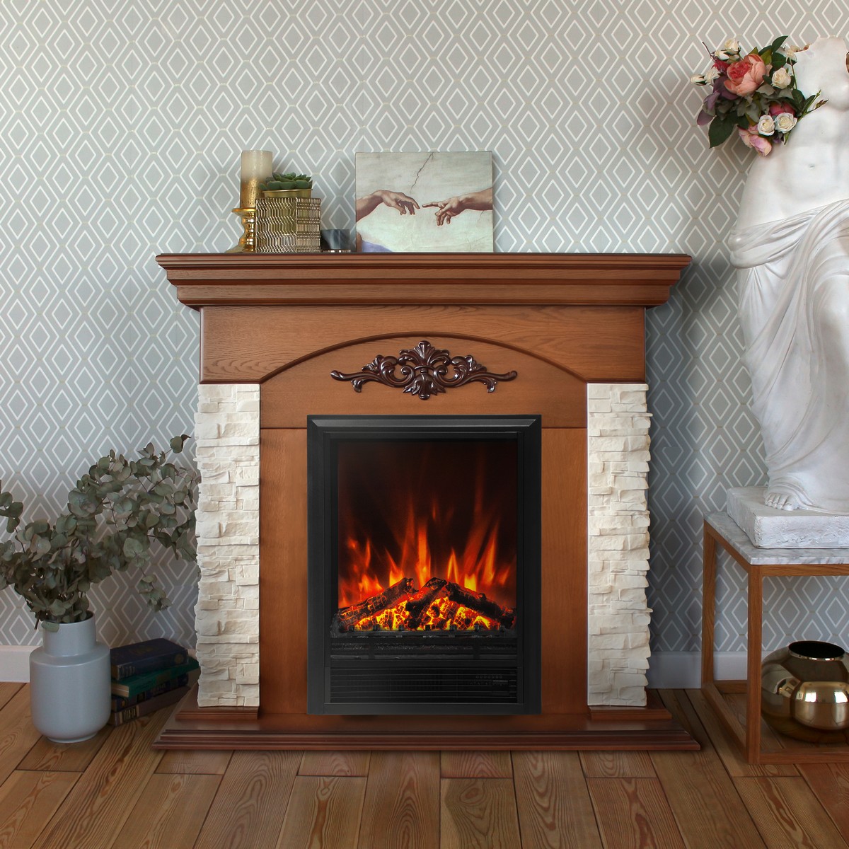 Электрокамин RealFlame Neapolis NT с очагом Eugene