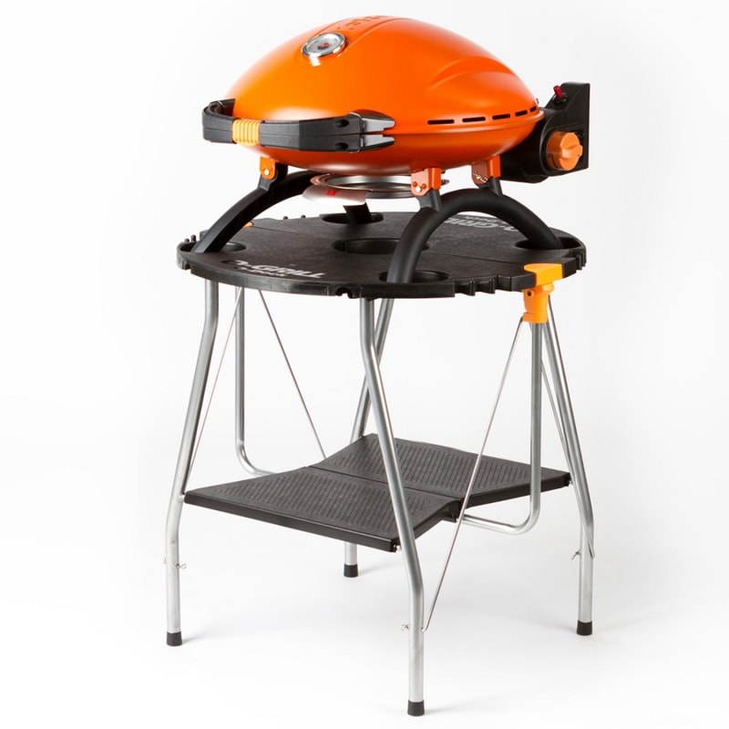 Газовый мобильный гриль O-GRILL 800T orange + адаптер А