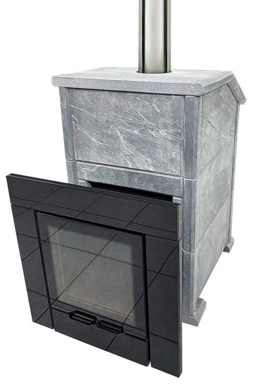 Печь банная УРАЛ 22 Premium в облицовке из талькохлорита