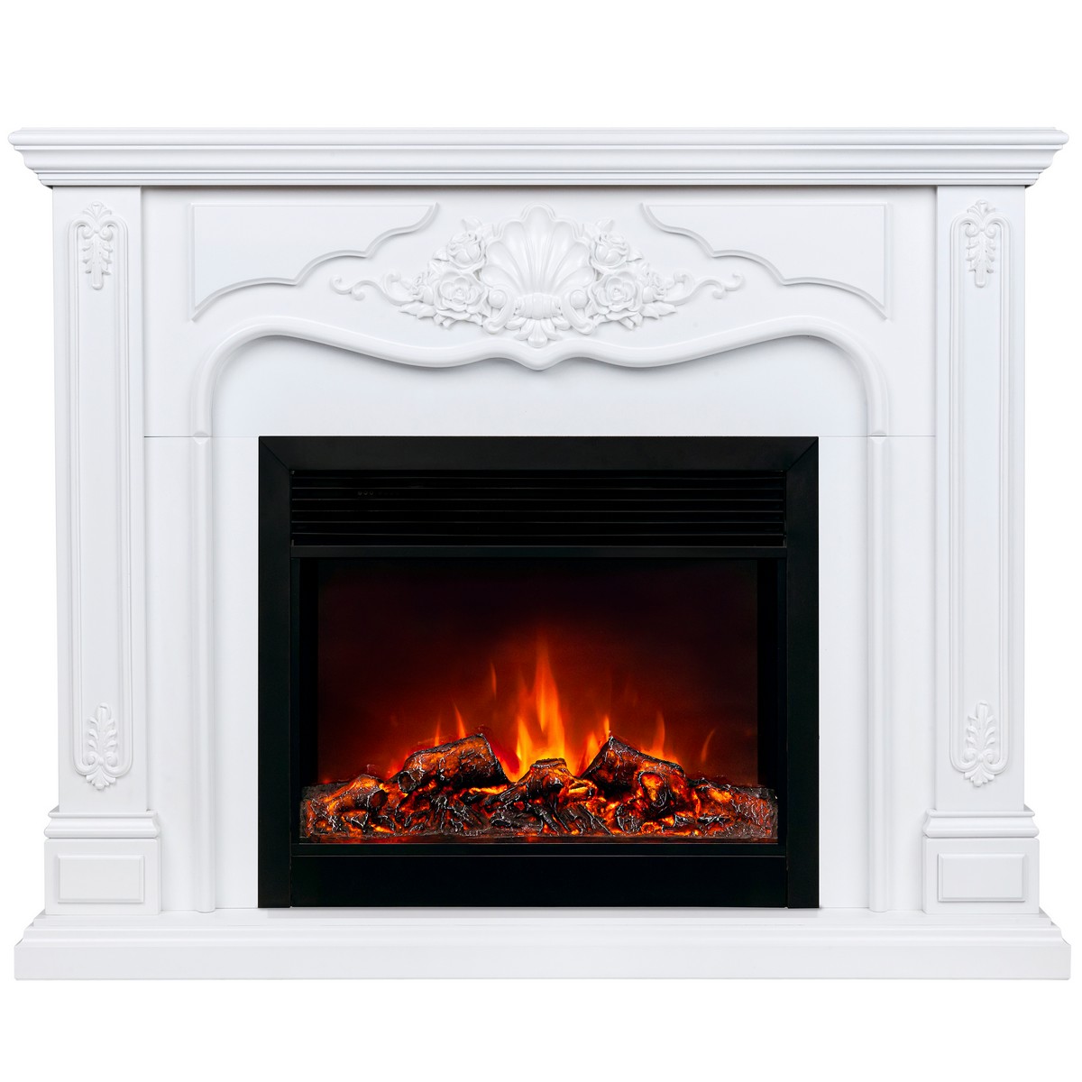 Электрокамин RealFlame Victoria 26 WT с очагом Moonblaze Deluxe Black
