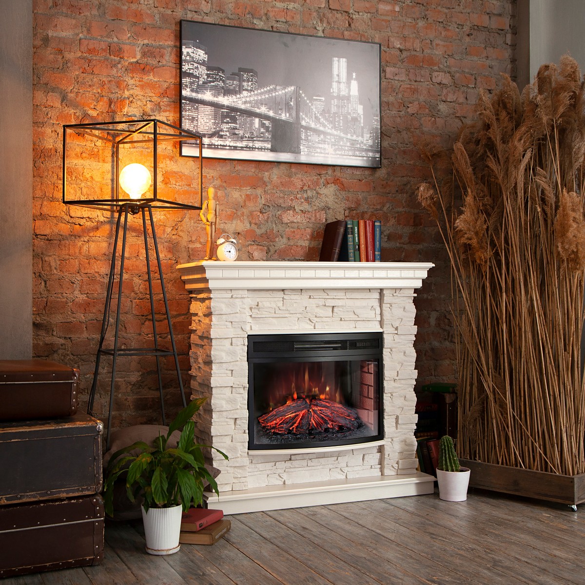 Электрокамин RealFlame Elford 25 WT с очагом Firefield 25