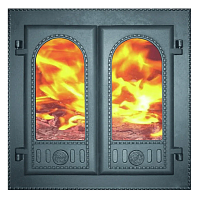 Дверь топочная каминная ДК-6С, «Горница»